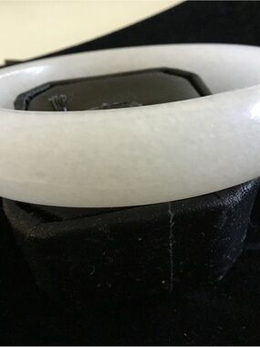 Classic White Jade Bangle Bracelet